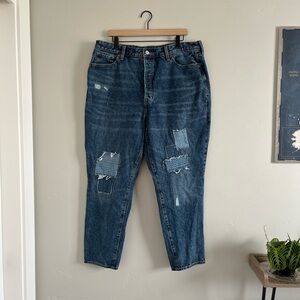 Old Navy Women's Straight Leg Jeans Patchwork Size 18